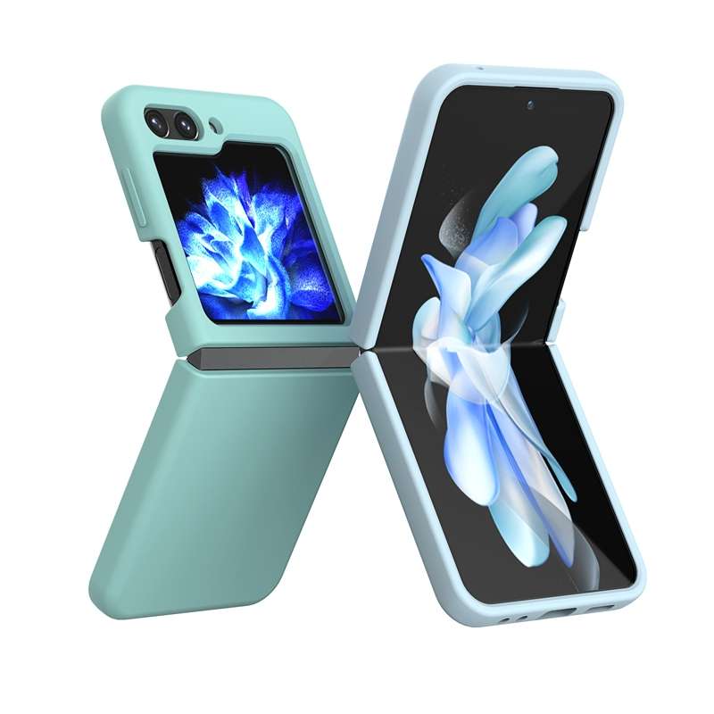 For Samsung Galaxy Z Flip5 Silicone Skin Feel Folding Phone Case(Lemon Yellow)