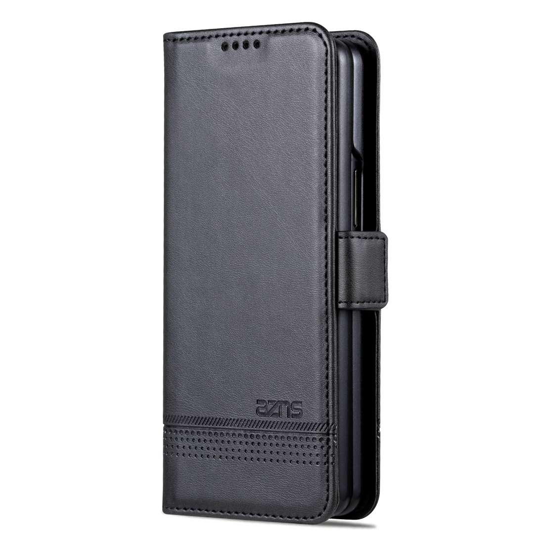 For Samsung Galaxy Z Fold5 5G AZNS Magnetic Calf Texture Flip Leather Phone Case(Black)