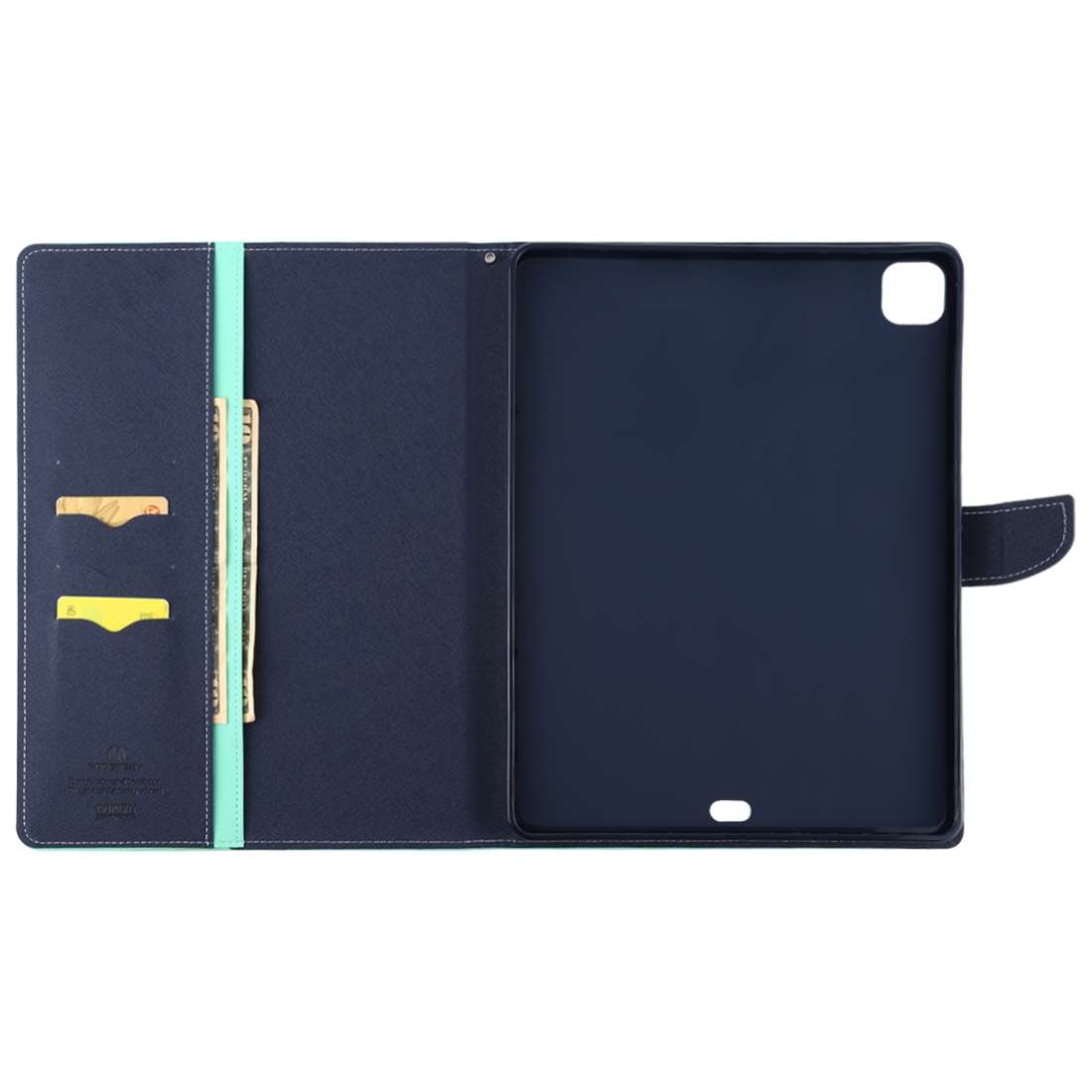 For iPad Pro 12.9 (2020) GOOSPERY FANCY DIARY Horizontal Flip PU Leather Tablet C ... (Mint Green)