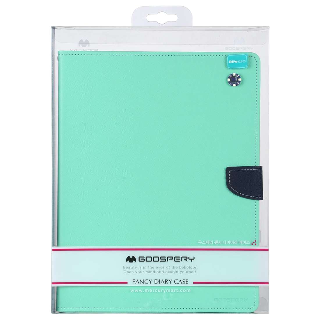For iPad Pro 12.9 (2020) GOOSPERY FANCY DIARY Horizontal Flip PU Leather Tablet C ... (Mint Green)