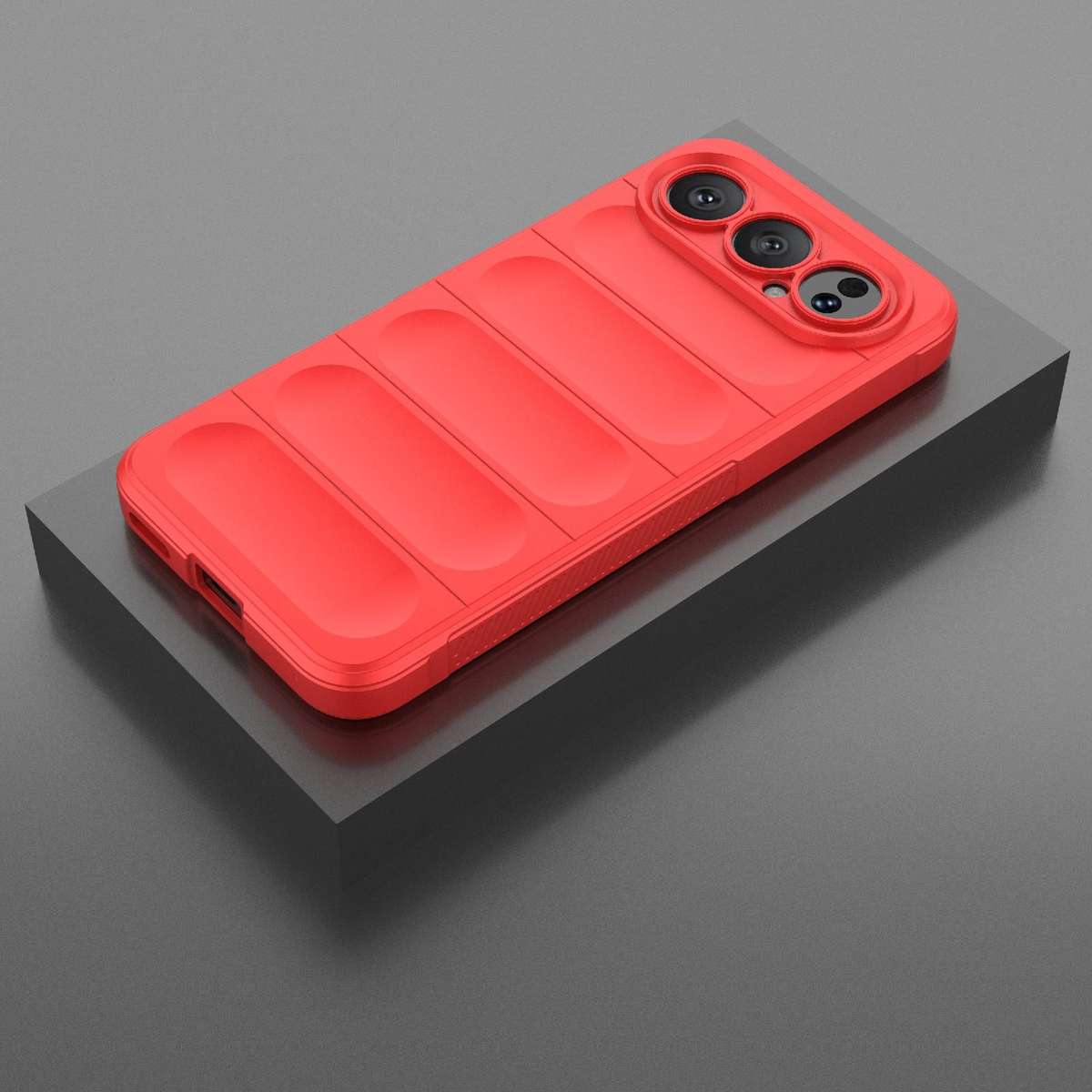 For Honor 500 Pro Global 155.8mm Magic Shield TPU + Flannel Phone Case(Red)