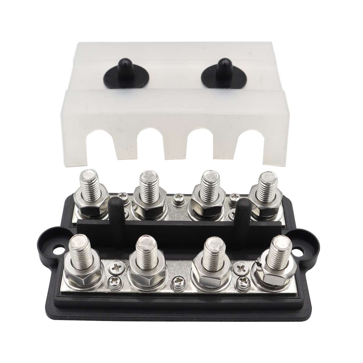 CP-3157 M10 RV Modified Yacht Double-row 4-way Busbar with Dust Cover