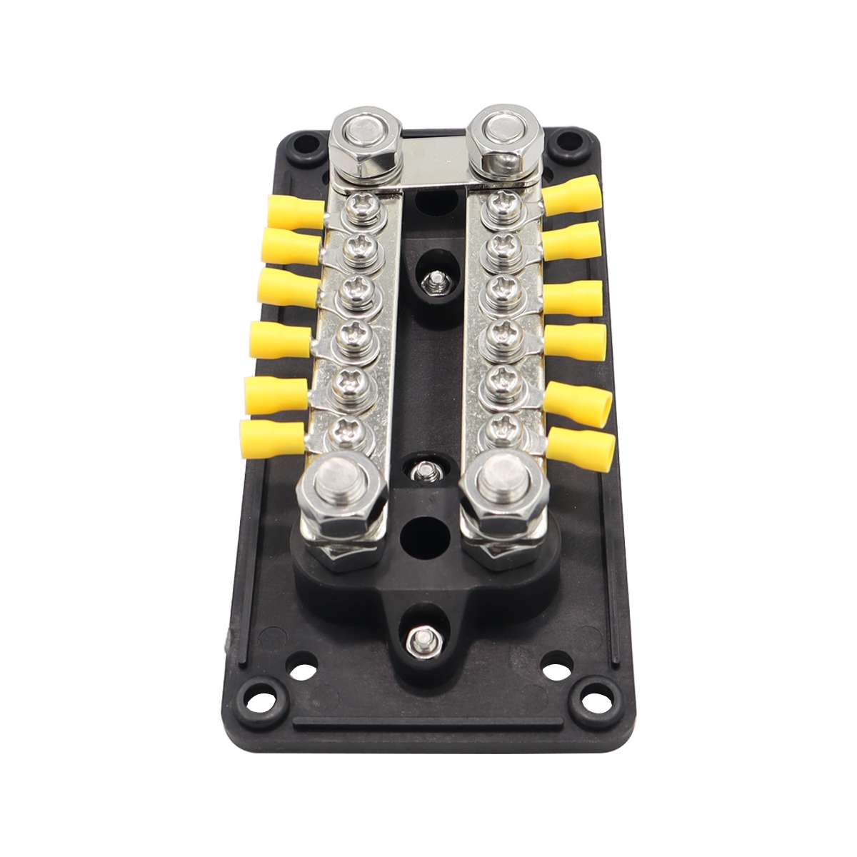 CP-3158 150A 12-48V RV Yacht Modified Double Row 12-way M6 Terminal Busbar with 12pcs Terminals