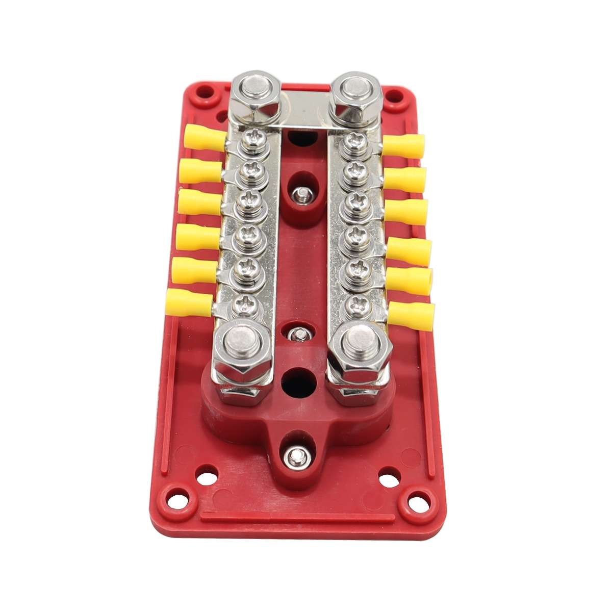 CP-3159 150A 12-48V RV Yacht Modified Double Row 12-way M6 Terminal Busbar with 12pcs Terminals
