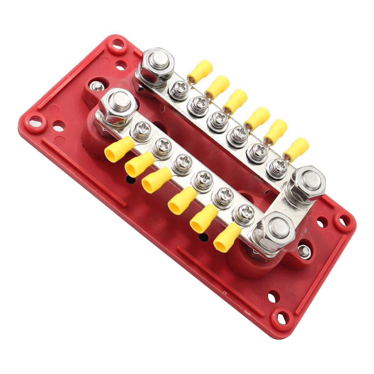 CP-3159 150A 12-48V RV Yacht Modified Double Row 12-way M6 Terminal Busbar with 12pcs Terminals