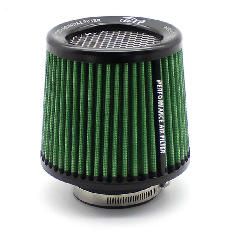 XH-UN077-079 Car High Flow Cold Cone Engine Air Intake Filter, Size:76mm(Green)