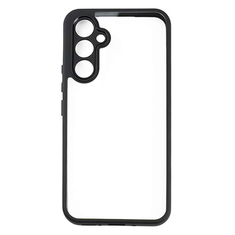 For Samsung Galaxy A54 5G Frosted TPU + Transparent PC Phone Case(Black)