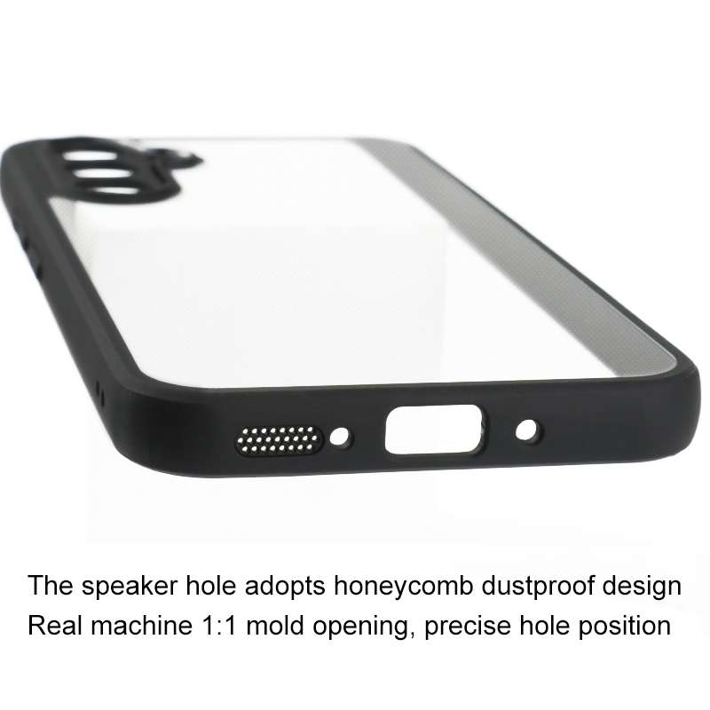 For Samsung Galaxy A54 5G Frosted TPU + Transparent PC Phone Case(Black)