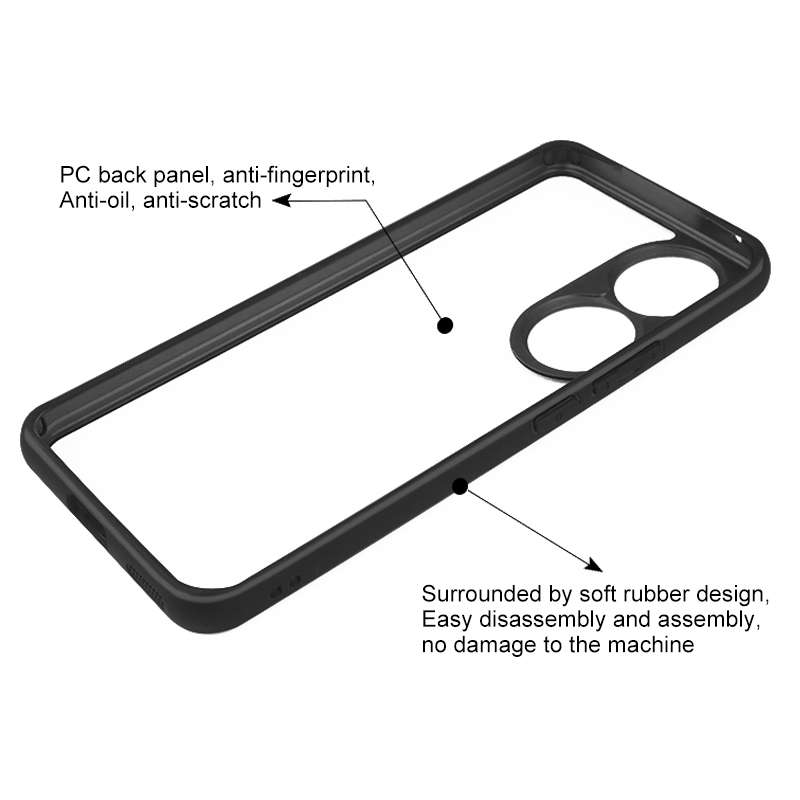 For Honor 90 Frosted TPU + Transparent PC Phone Case(Transparent)