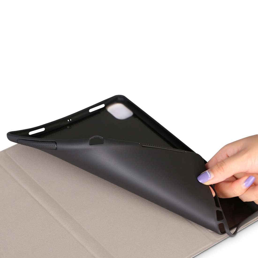 For iPad Pro 11 (2020) TPU Electric Pressed Horizontal Flip Leather Tablet Case wi ... (Dark Blue)