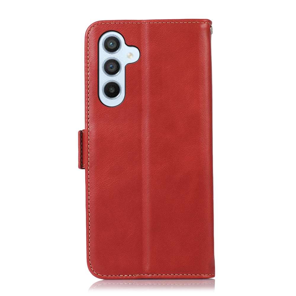 For Samsung Galaxy S24 Crazy Horse Top Layer Cowhide Leather Phone Case(Red)