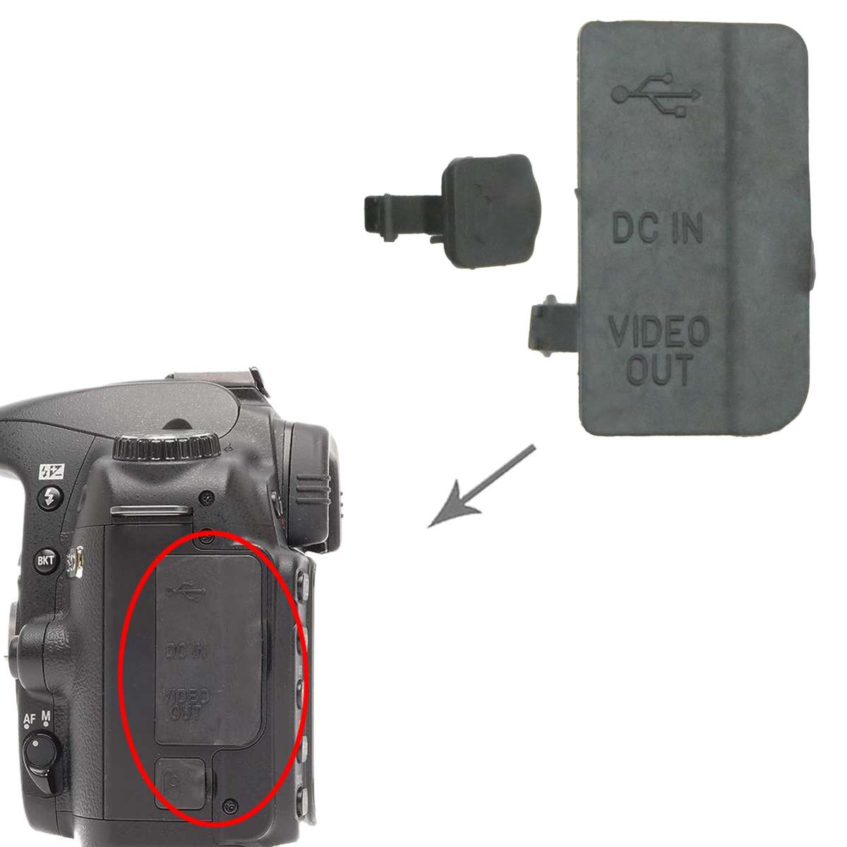 For Nikon D80 OEM USB Cover Cap