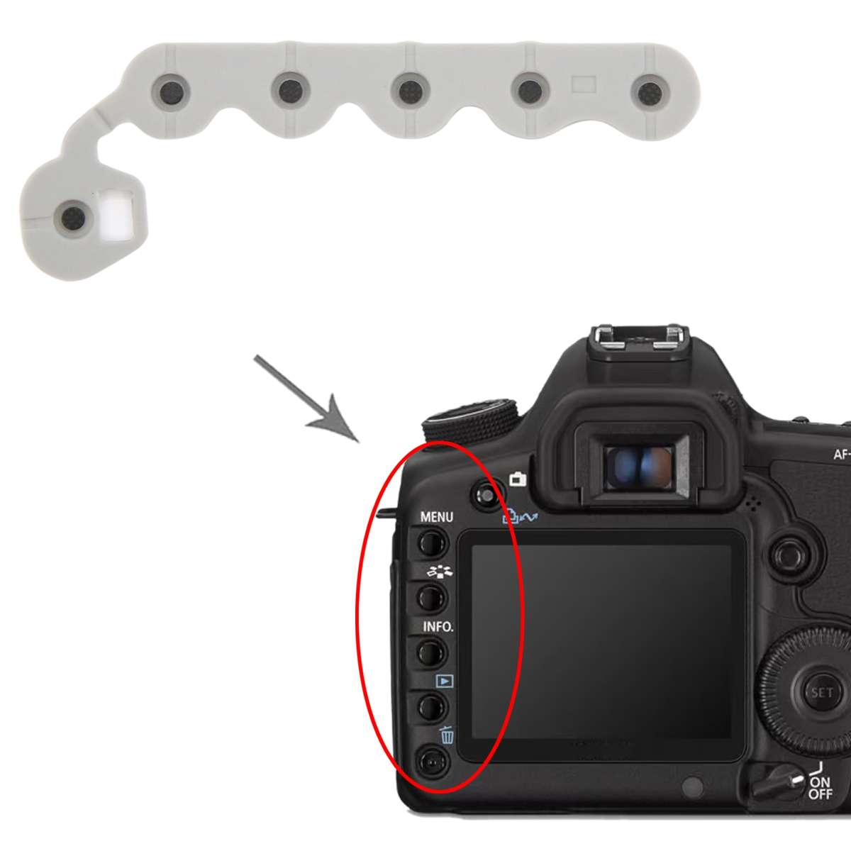 For Canon EOS 5D Mark II Camera Menu Keyboard