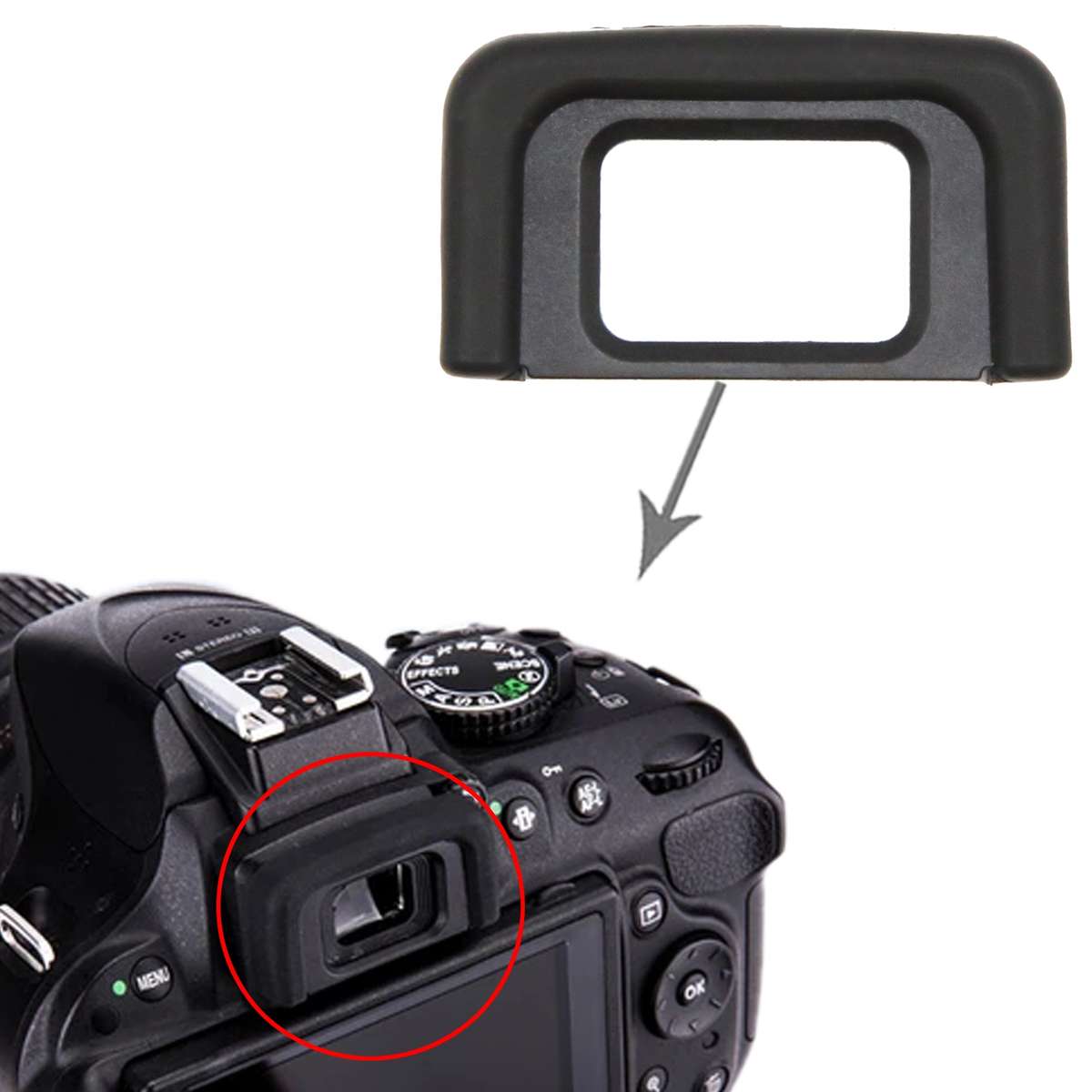 For Nikon D5200 Camera Viewfinder / Eyepiece Eyecup