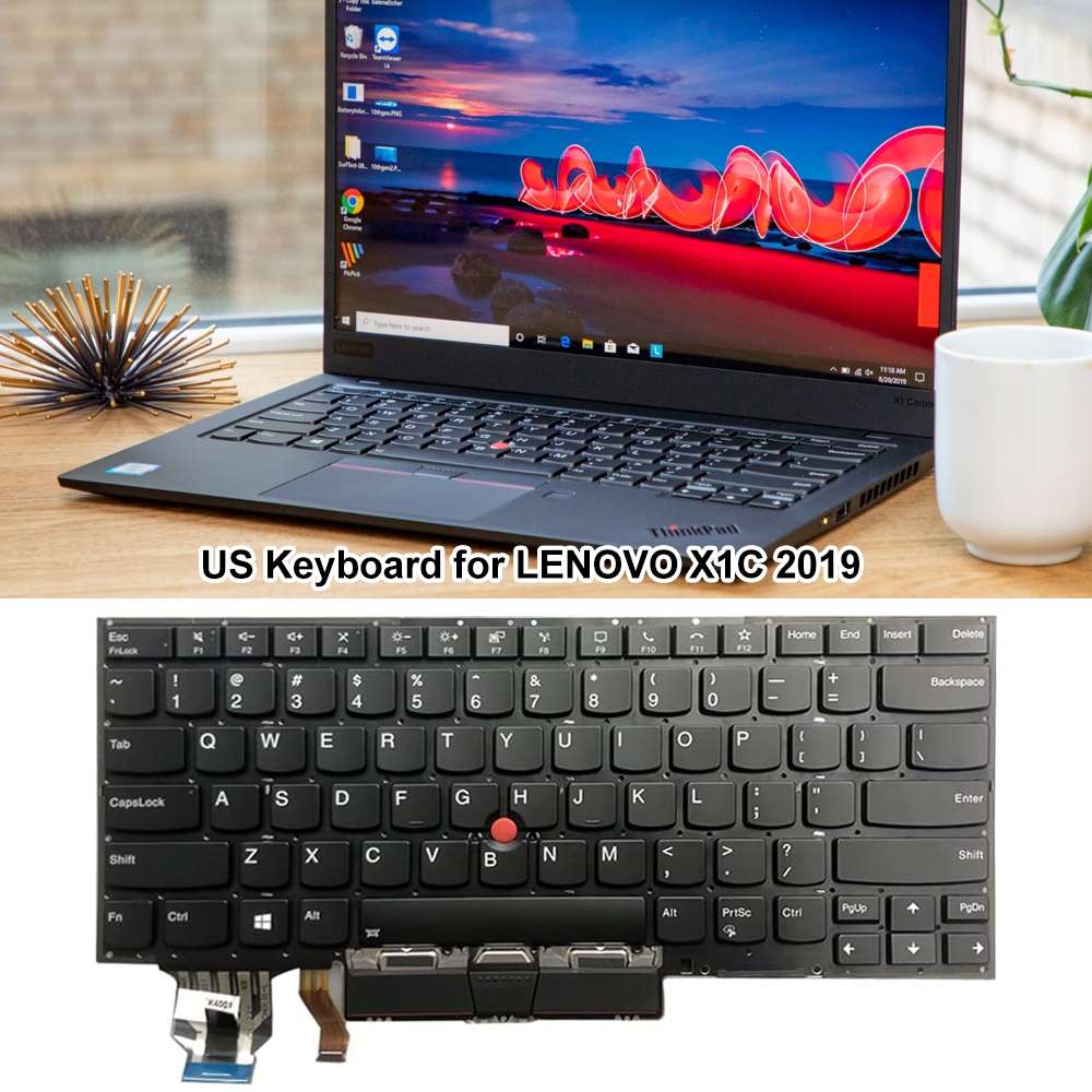 For Lenovo X1C 2019 US Version Backlight Laptop Keyboard