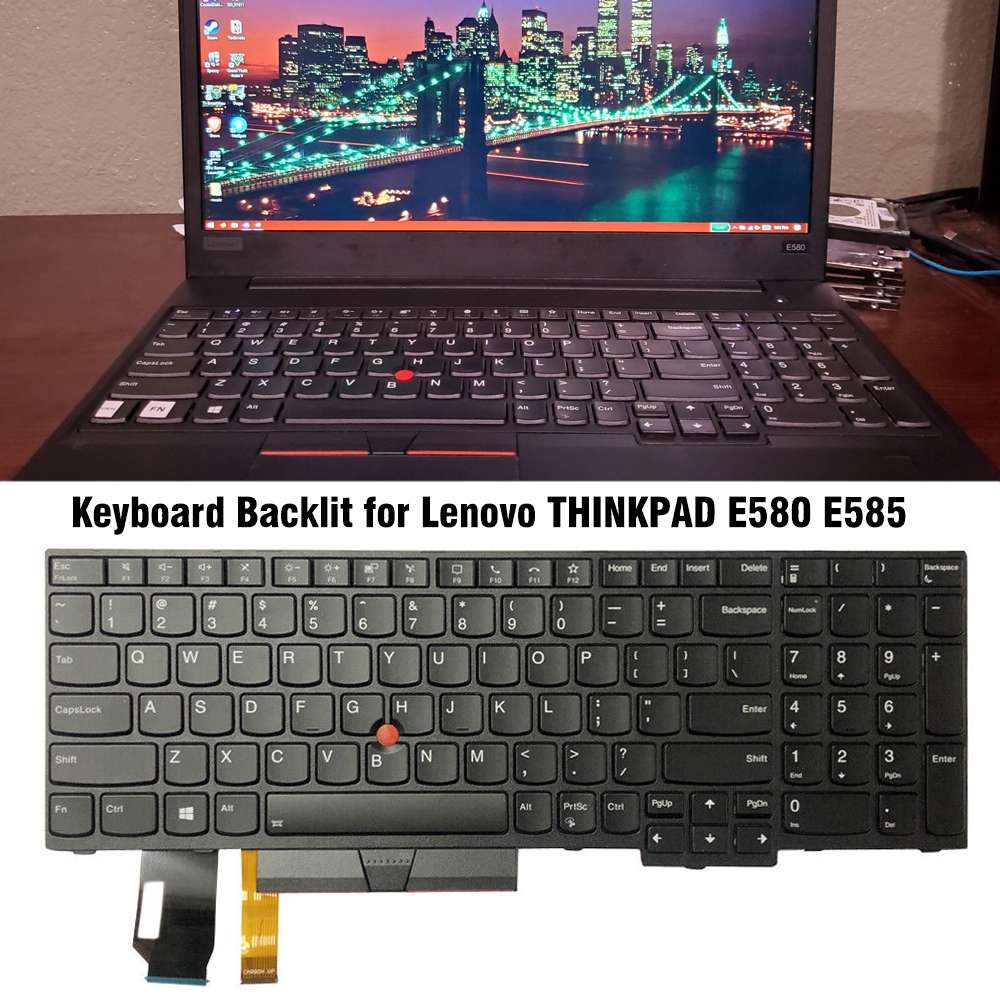 For Lenovo Thinkpad E580 E585 L580 E590 US Version Backlight Laptop Keyboard