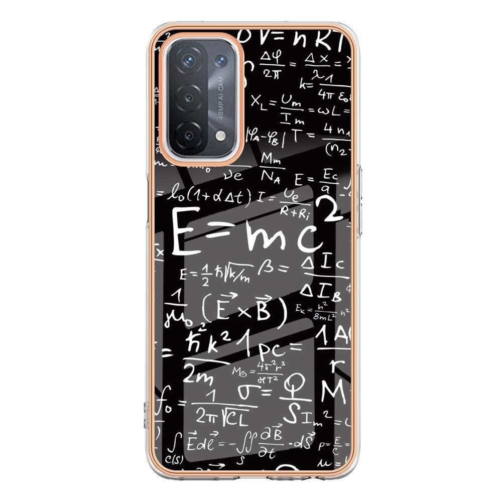 For OPPO A74 / A93 5G / A54 5G / A93s 5G Electroplating Marble Dual-side IMD Phone Case(Smile)