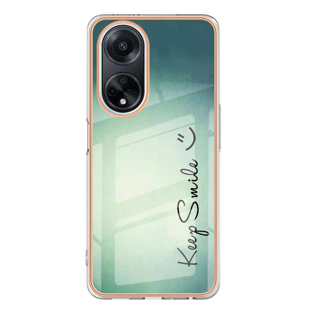 For OPPO A98 Electroplating Marble Dual-side IMD Phone Case(Natural Growth)