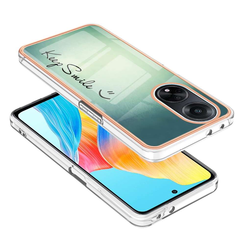 For OPPO A98 Electroplating Marble Dual-side IMD Phone Case(Natural Growth)