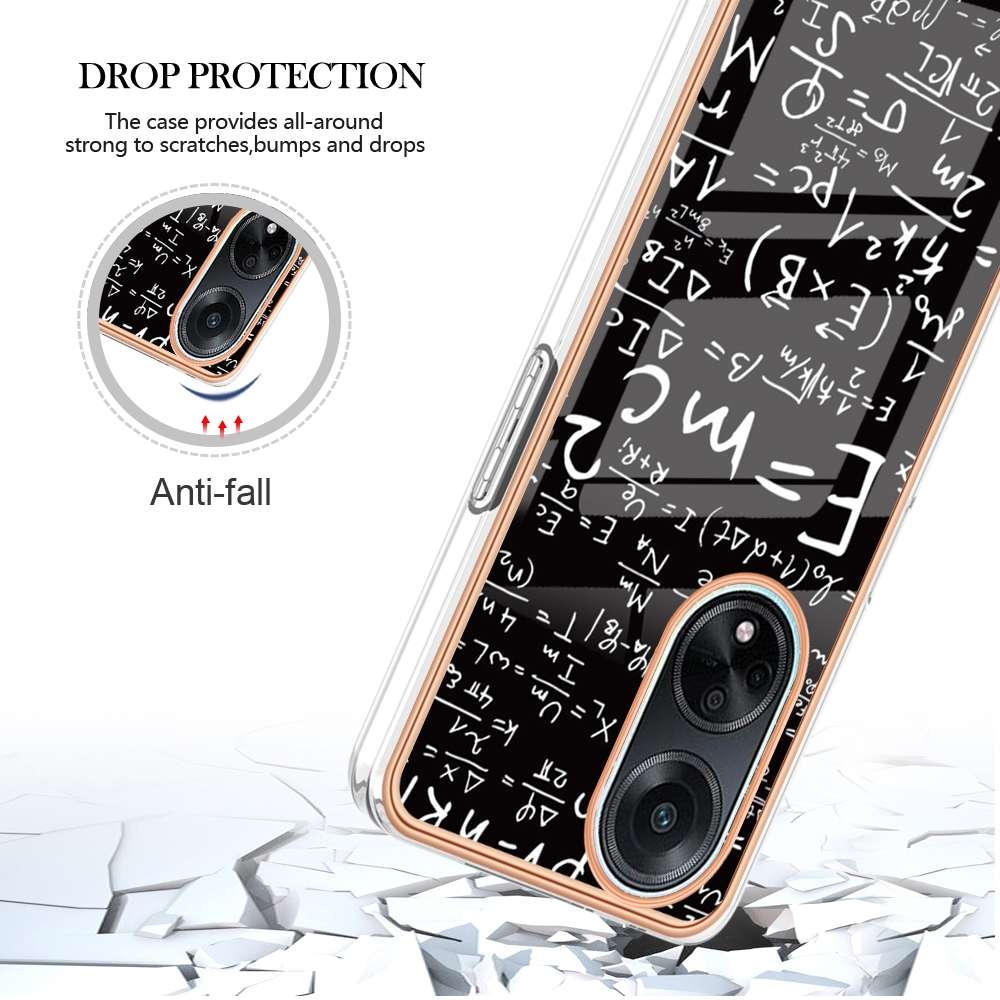 For OPPO A98 Electroplating Marble Dual-side IMD Phone Case(Natural Growth)
