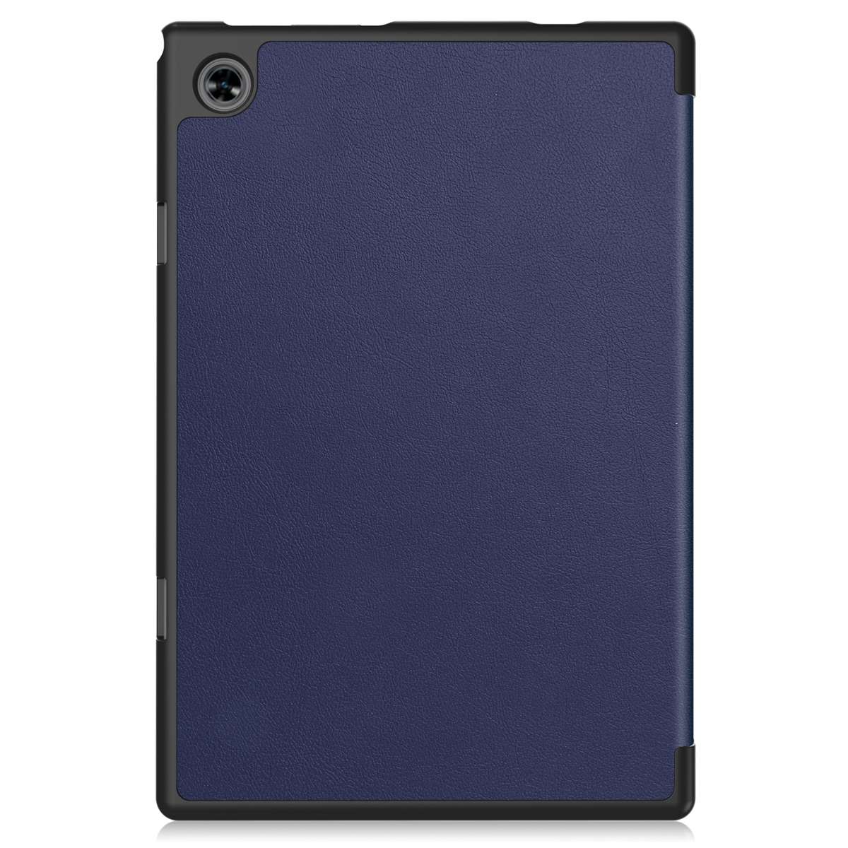For Teclast M40 Pro 2023 Custer Pure Color 3-Fold Holder Leather Tablet Case(Dark Blue)