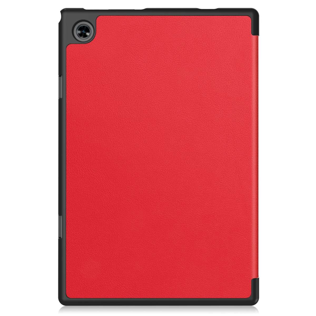 For Teclast M40 Pro 2023 Custer Pure Color 3-Fold Holder Leather Tablet Case(Red)