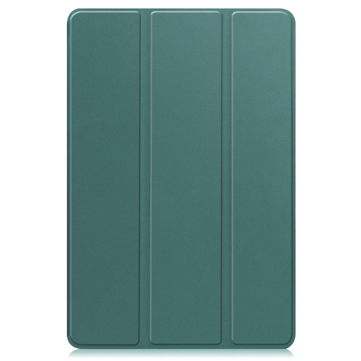 For Teclast M40 Pro 2023 Custer Pure Color 3-Fold Holder Leather Tablet Case(Dark Green)