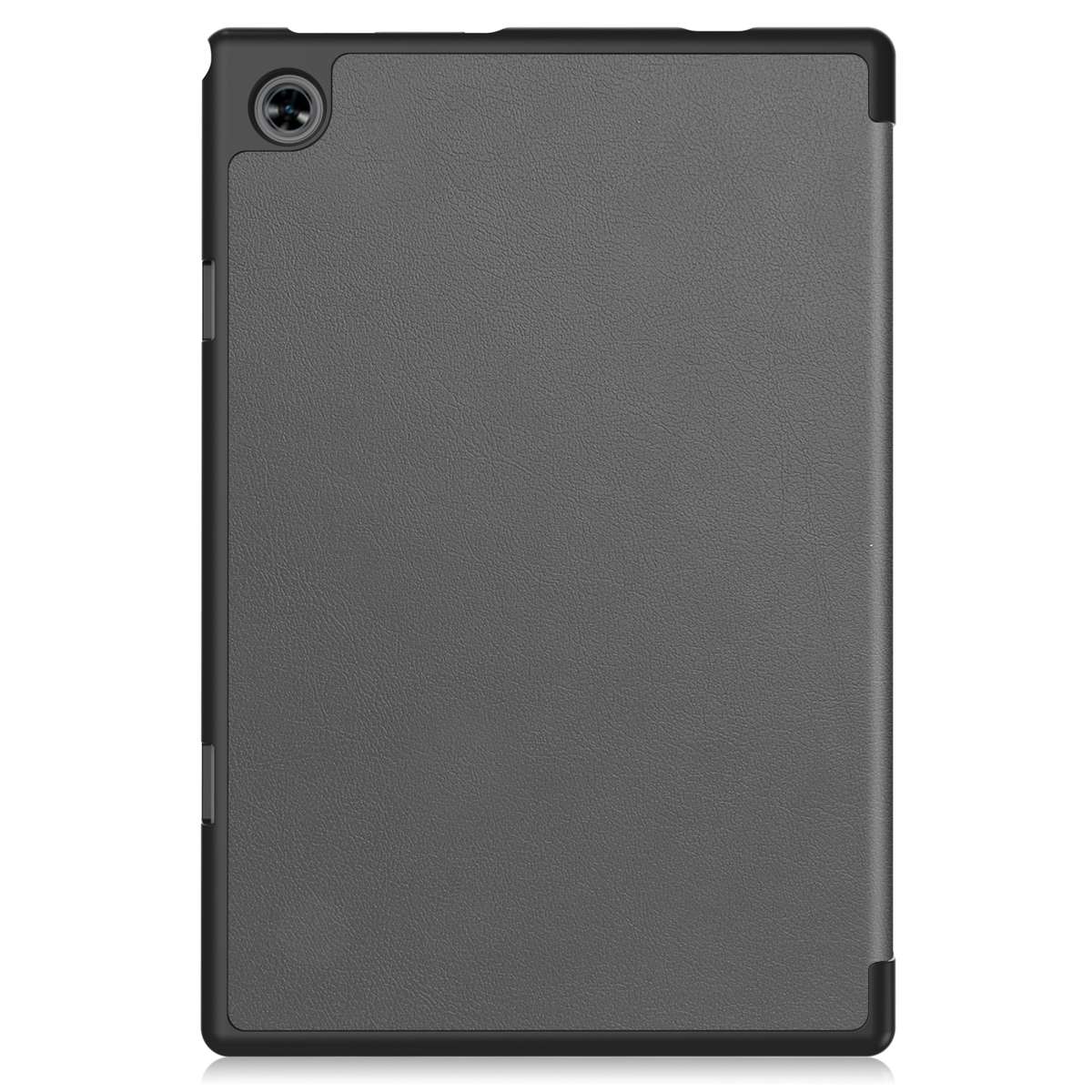 For Teclast M40 Pro 2023 Custer Pure Color 3-Fold Holder Leather Tablet Case(Grey)