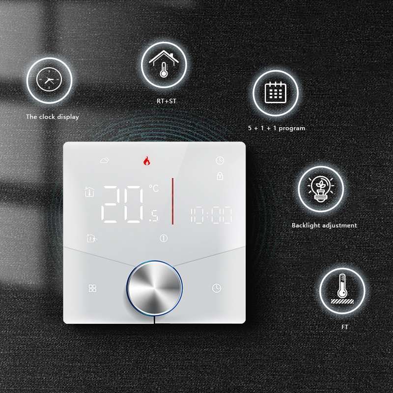 BHT-009GALW Water Heating WiFi Smart Home LED Thermostat(Black)
