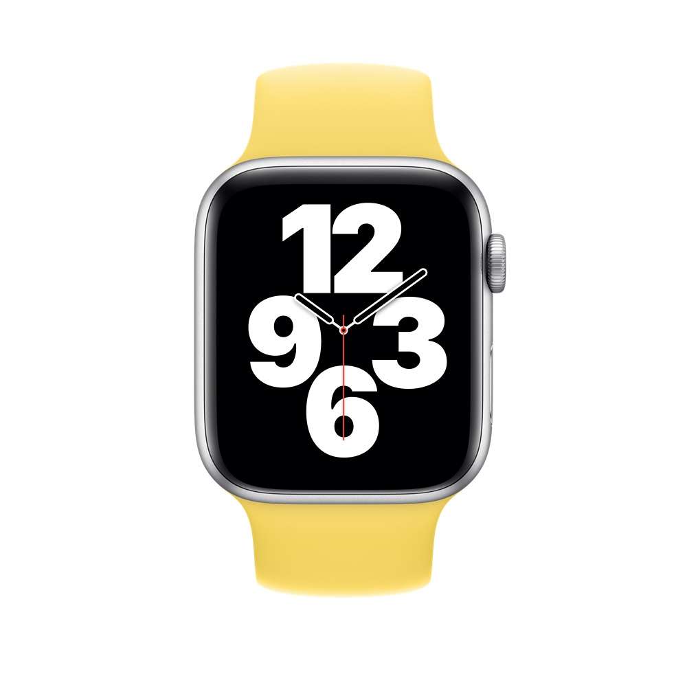 For Apple Watch Series 9&8&7 41mm / SE 3&SE 2&6&SE&5&4 40mm / 3&2&1 38mm Solid Color ... (Yellow)