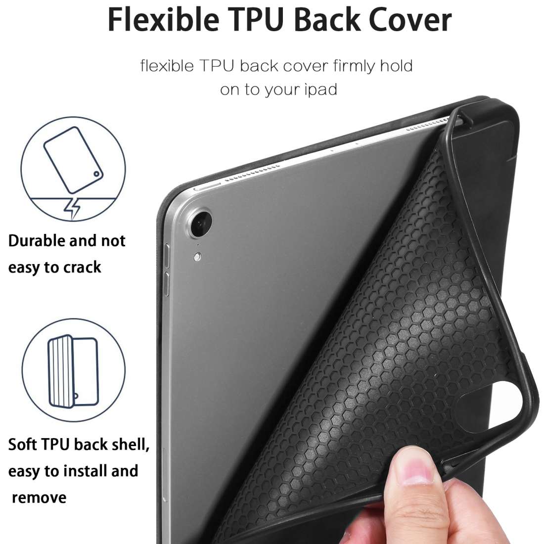 For iPad Pro 11 inch (2018) DG.MING See Series Horizontal Flip Leather Case with Holde ... (Black)