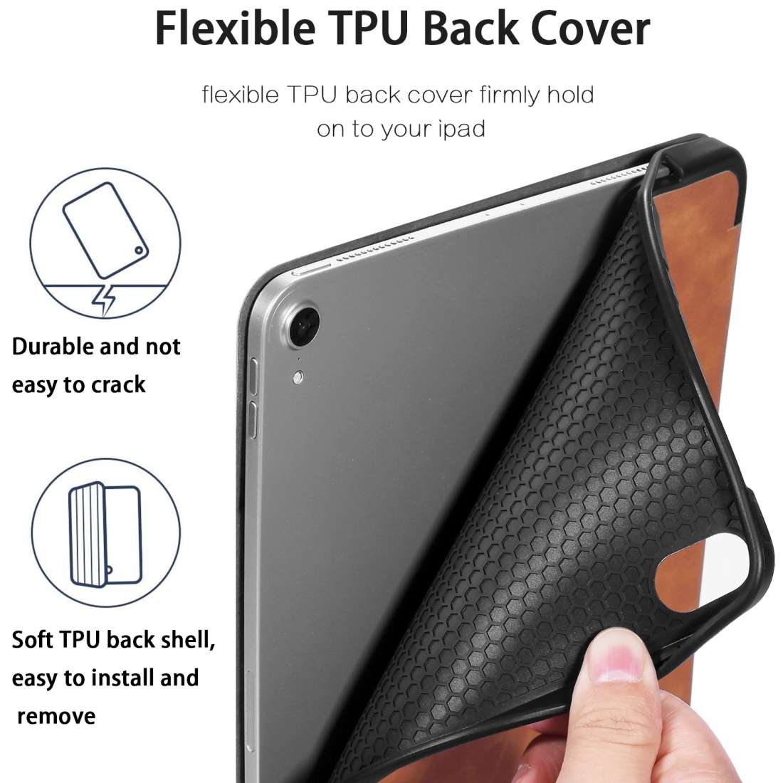 For iPad Pro 11 inch (2018) DG.MING See Series Horizontal Flip Leather Case with Holde ... (Brown)