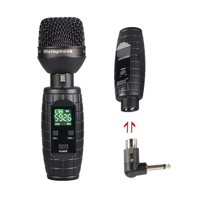 XTUGA U-95 Wireless XLR Transmitter and Receiver UHF Wireless Guitar Transmitter Receiver With Conde