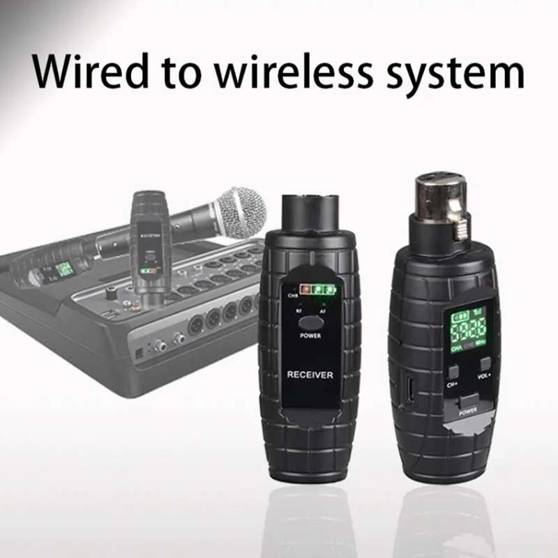 XTUGA U-95 Wireless XLR Transmitter and Receiver UHF Wireless Guitar Transmitter Receiver With Conde
