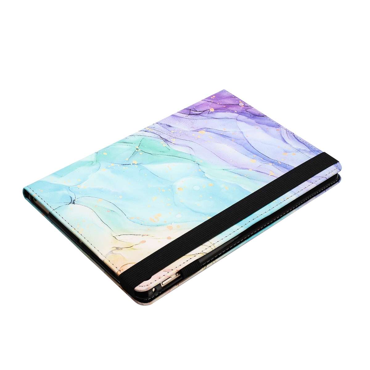 For iPad 10.5 2019 Sewing Litchi Texture Smart Leather Tablet Case(Oil Painting)