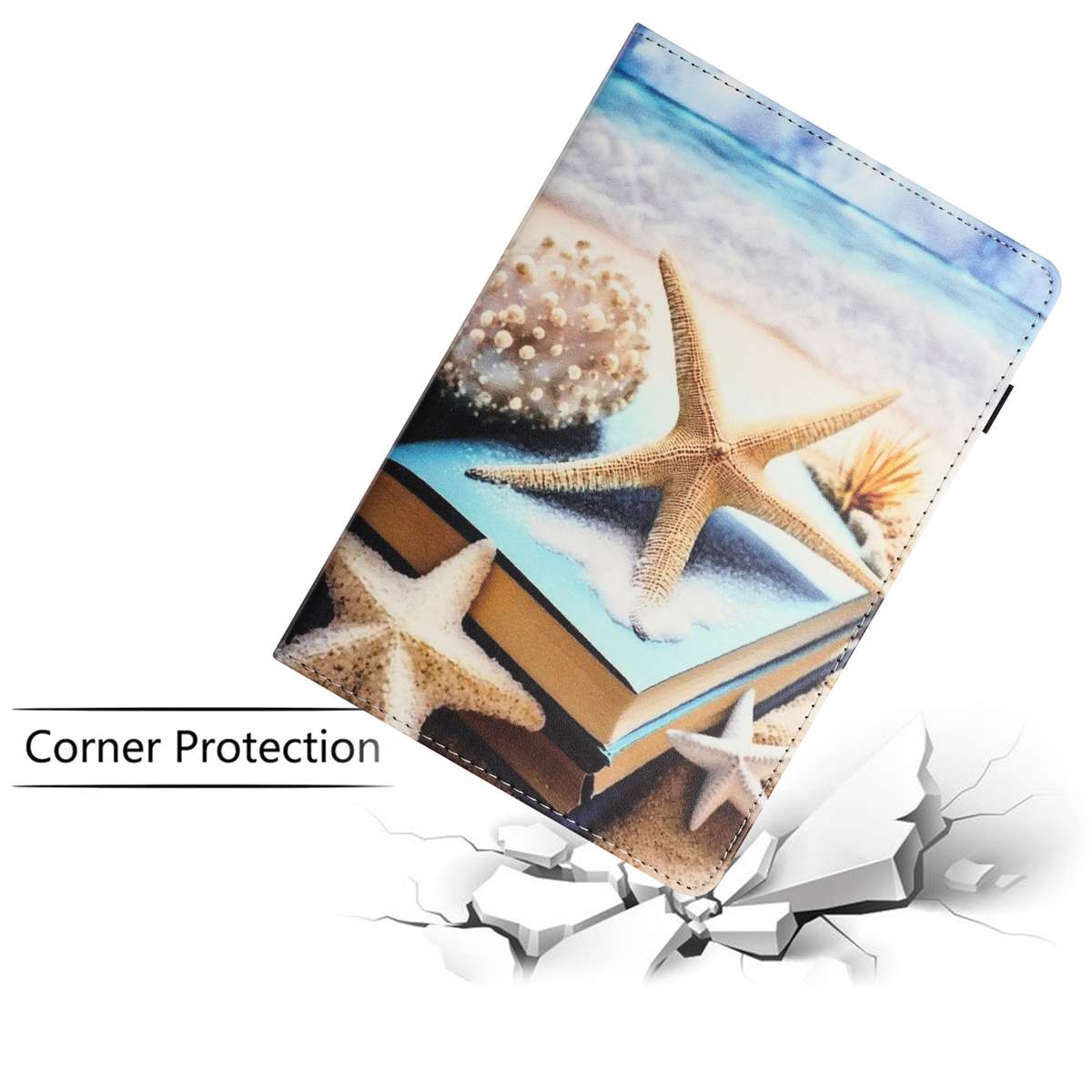 For iPad 10.5 2019 Sewing Litchi Texture Smart Leather Tablet Case(Starfish)