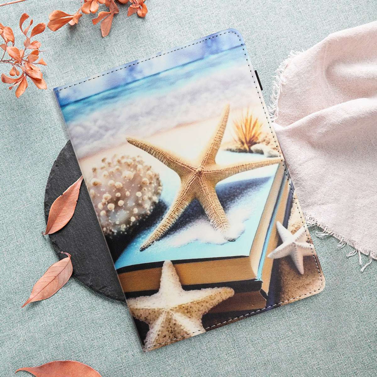 For iPad 10.5 2019 Sewing Litchi Texture Smart Leather Tablet Case(Starfish)