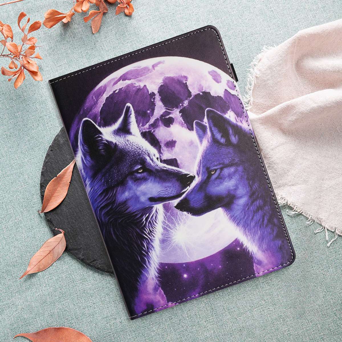 For iPad 10.5 2019 Sewing Litchi Texture Smart Leather Tablet Case(Wolf)