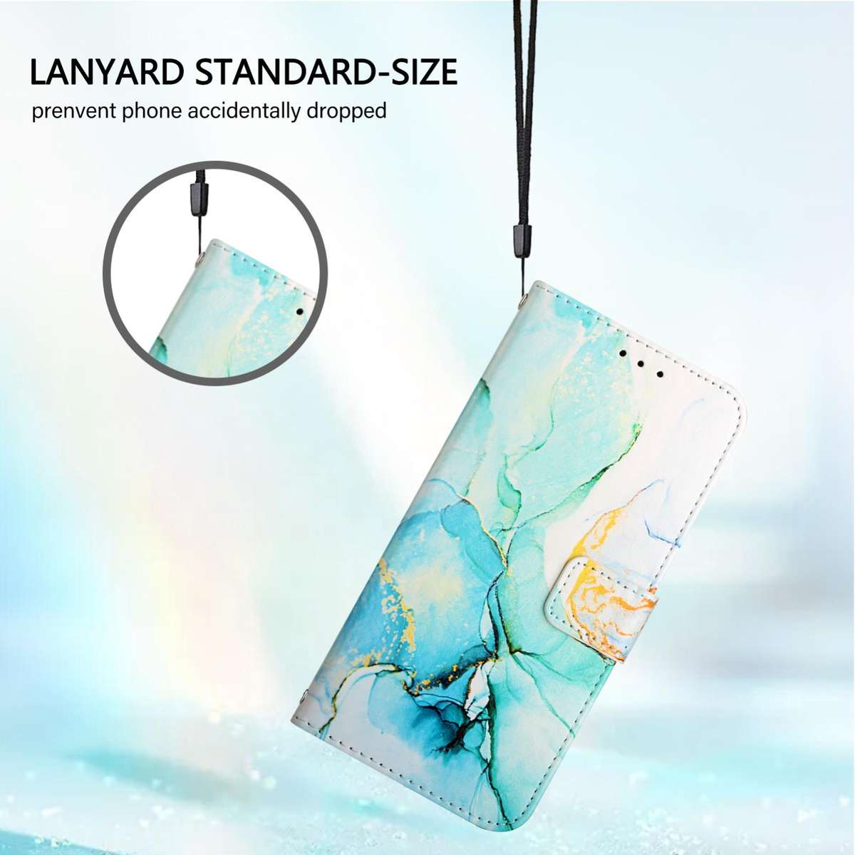 For Honor Magic8 Pro Air PT003 Marble Pattern Flip Leather Phone Case(Green)