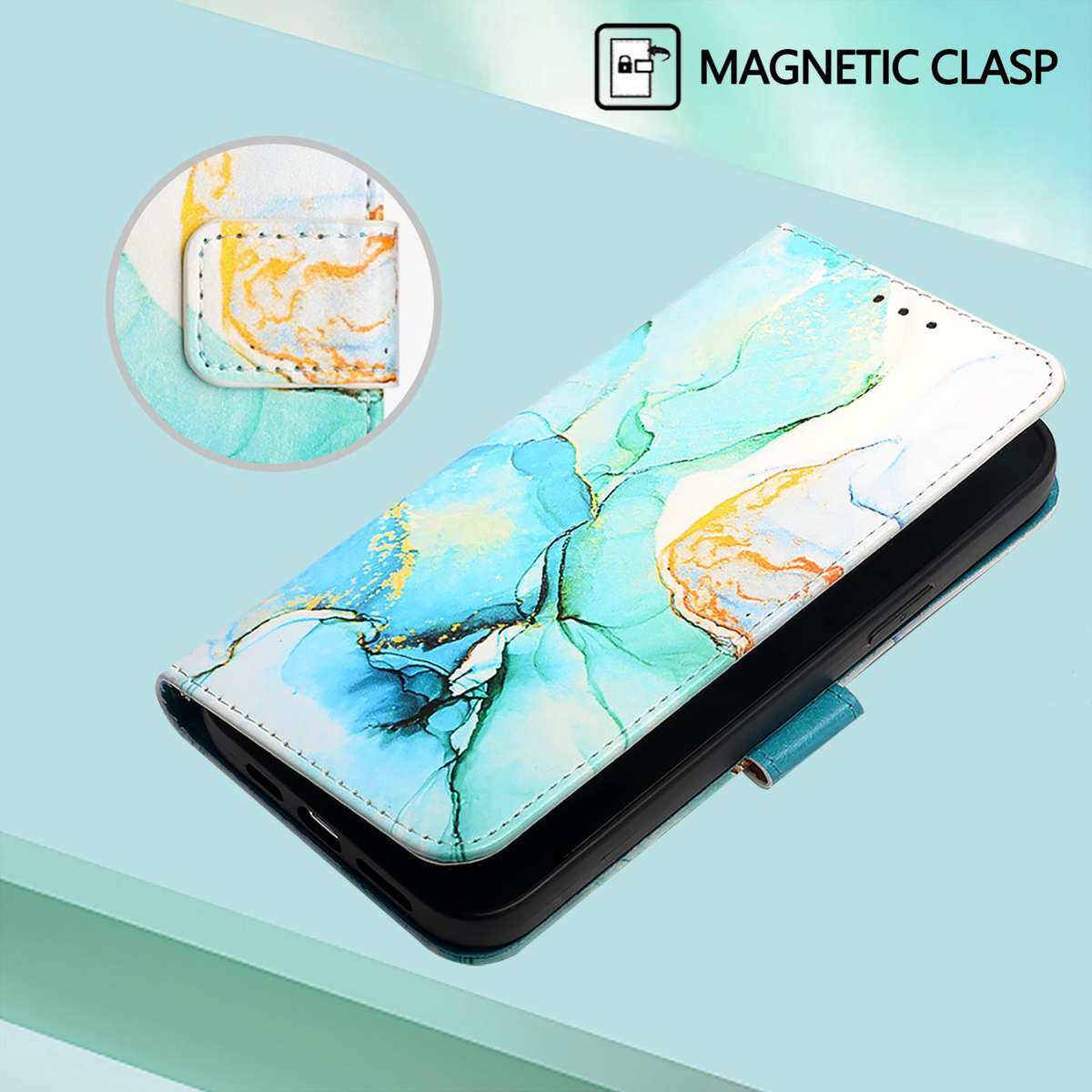 For Honor Magic8 Pro Air PT003 Marble Pattern Flip Leather Phone Case(Green)