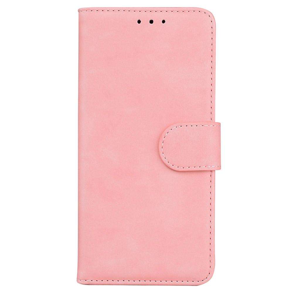 For Honor X8d 4G Skin Feel Pure Color Flip Leather Phone Case(Pink)