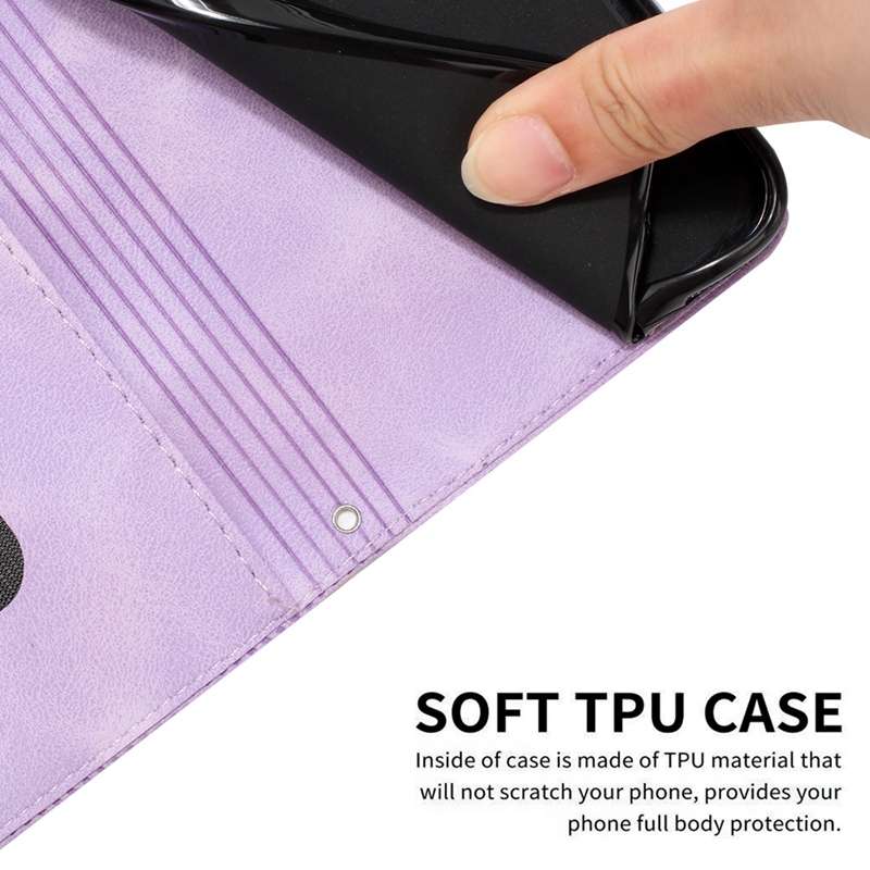 For Samsung Galaxy S21 5G Dream Triangle Leather Phone Case with Long Lanyard(Purple)