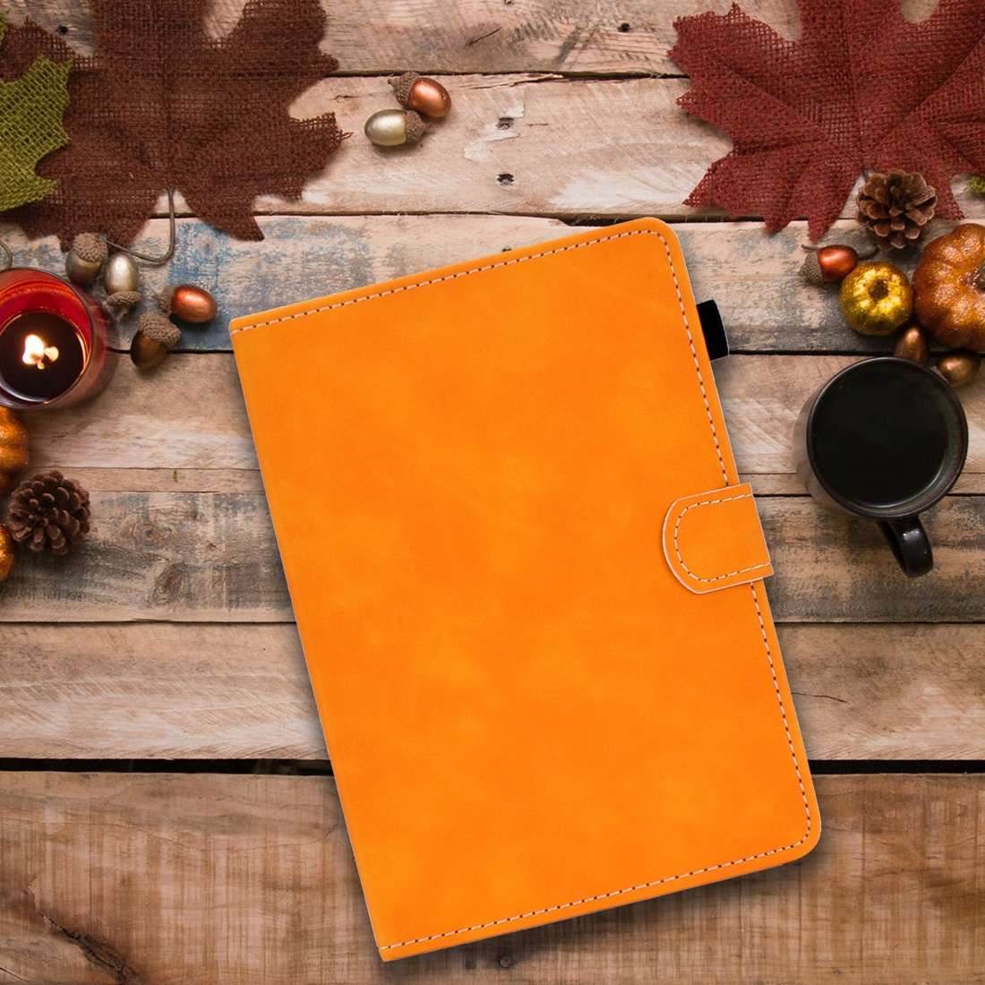 For 7 inch Tablet PC Universal Cowhide Texture Horizontal Flip Leather Case with Holde ... (Khaki)