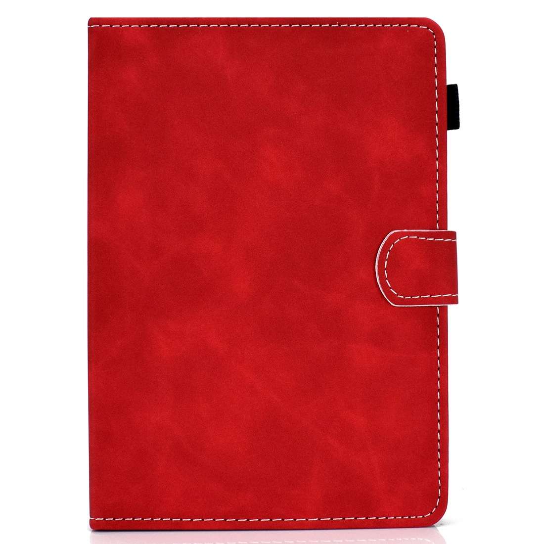 For 7 inch Tablet PC Universal Cowhide Texture Horizontal Flip Leather Case with Holder ... (Red)