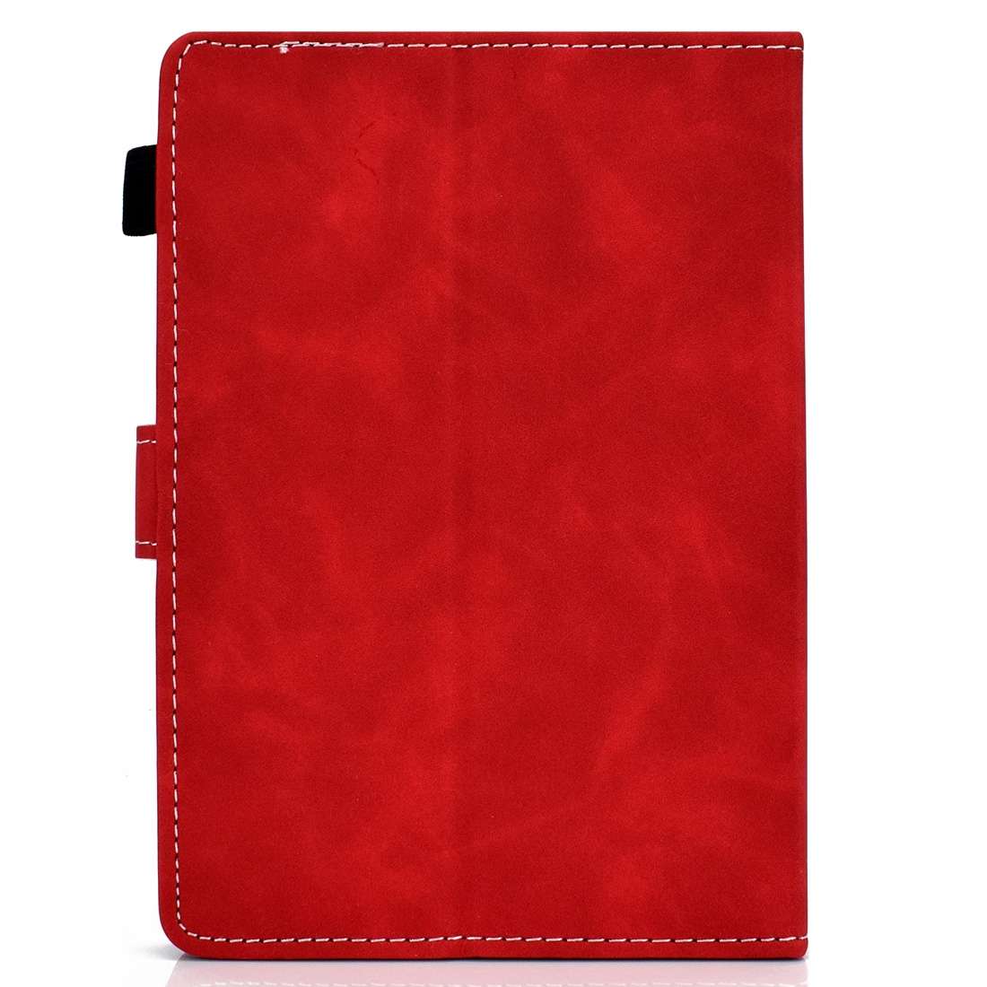 For 7 inch Tablet PC Universal Cowhide Texture Horizontal Flip Leather Case with Holder ... (Red)