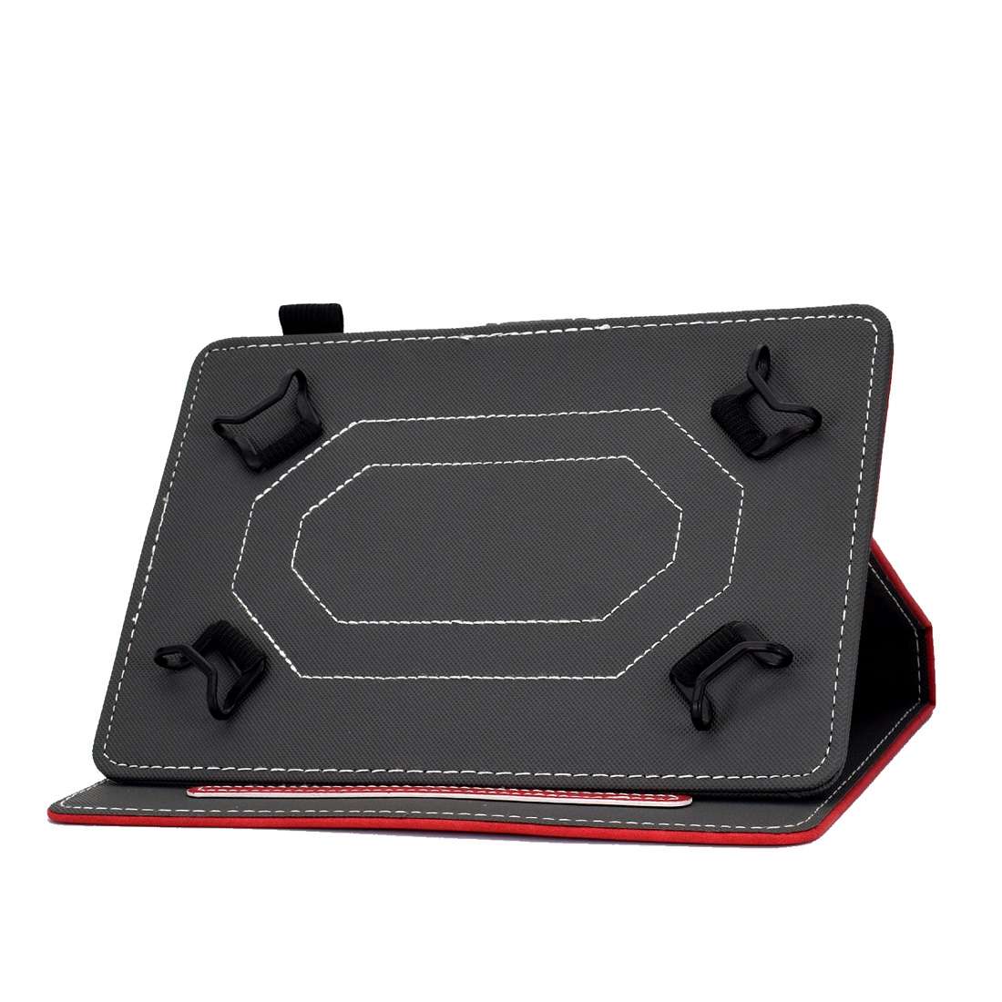 For 7 inch Tablet PC Universal Cowhide Texture Horizontal Flip Leather Case with Holder ... (Red)