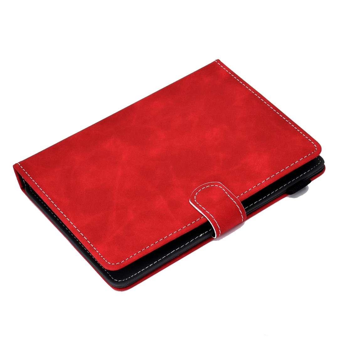 For 7 inch Tablet PC Universal Cowhide Texture Horizontal Flip Leather Case with Holder ... (Red)