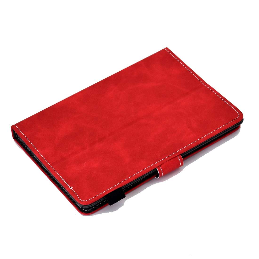 For 7 inch Tablet PC Universal Cowhide Texture Horizontal Flip Leather Case with Holder ... (Red)