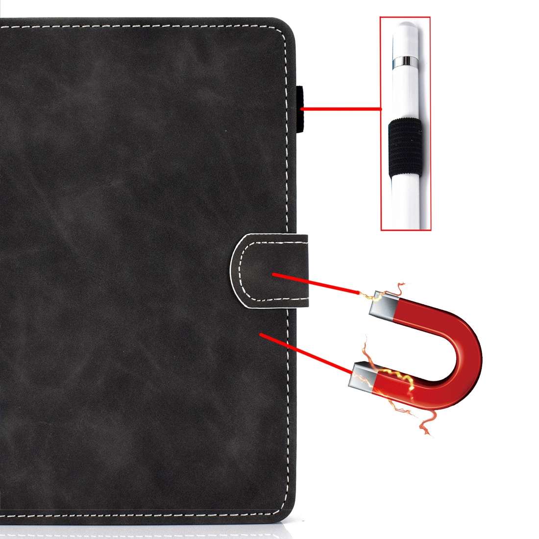 For 7 inch Tablet PC Universal Cowhide Texture Horizontal Flip Leather Case with Holder ... (Grey)