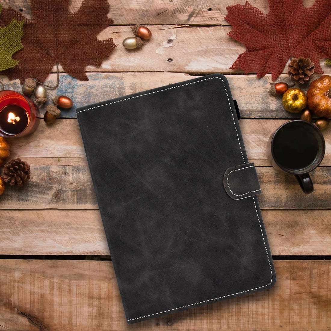 For 7 inch Tablet PC Universal Cowhide Texture Horizontal Flip Leather Case with Holder ... (Grey)